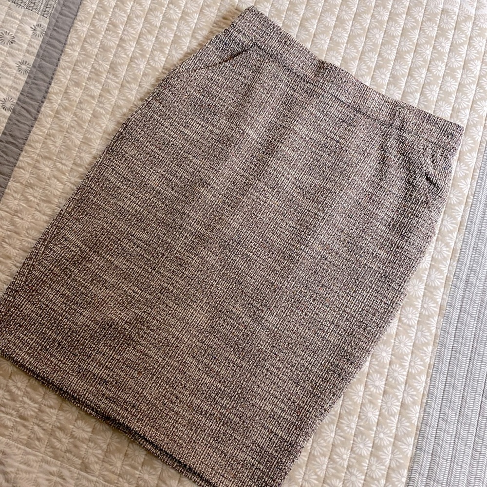 Glitter tweed pencil skirt